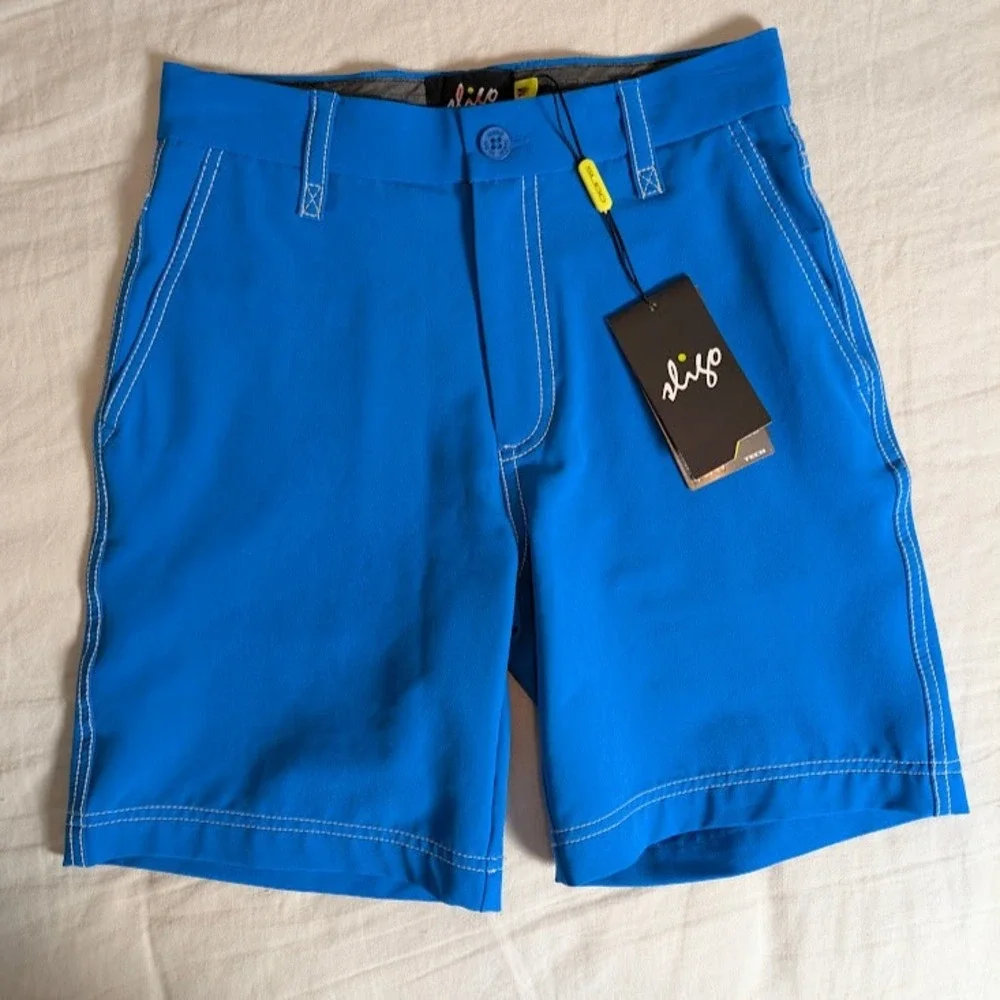 Sligo Golf Shorts Boys Size M Blue SligoTech Performance Tech Shorts‎